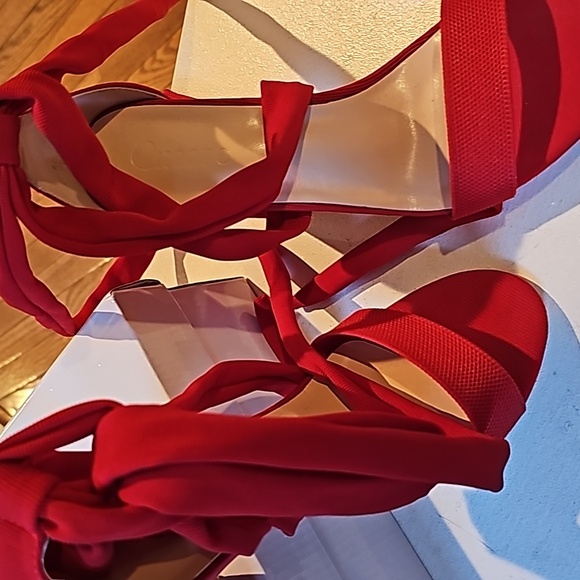 Cuccoo by Shein sandals; Color: Red; 4" tall; Size Eur 39 (8.5M) - Picture 12 of 12